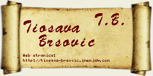 Tiosava Bršović vizit kartica